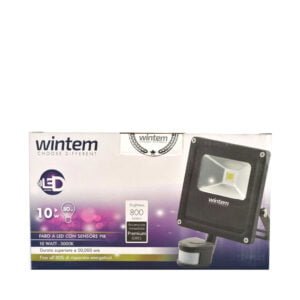 Wintem Προβολέας Led 10W 3000k Με Φωτοκύτταρο Θερμό Λευκό - 013250